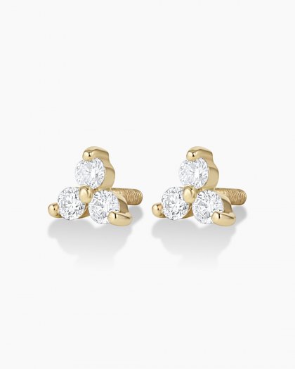 Diamond Bali Flat Back Studs